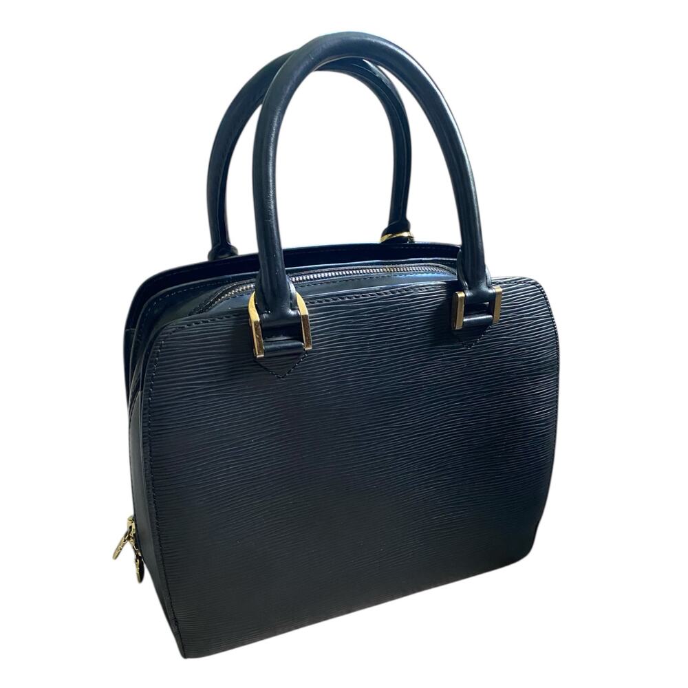 Louis Vuitton Pont Neuf Black Noir Epi Leather Handbag Purse Vintage Luxury Bag - Picture 4 of 16